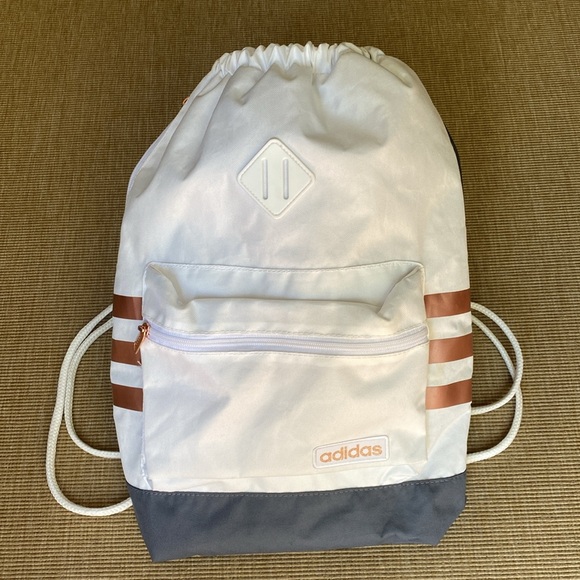 Adidas White Drawstring Backpack - Picture 4 of 11